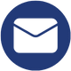 An email icon in a blue circle for contacting a virtual assistant agency.