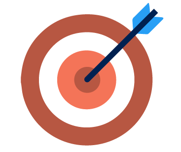 A blue-fletched arrow is lodged in the bulls-eye of a brown and white target, exemplifying precision much like that of top-tier virtual assistants.