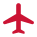 red, airplane, black background