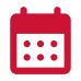 red, calendar icon