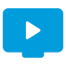 blue, video player icon