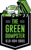 The green dumpster logo featuring a virtual assistant.